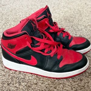 Nike Air Jordan Kids Sneakers Red Black